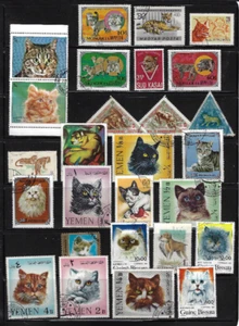 Cats and Dogs: beatiful lot of +50, Mint+Used, Good condition, EBW031 - Picture 1 of 4