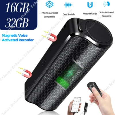 Digital Spy Voice Activated Recorder Mini Hidden Audio Recording Device 16/32GB - Image 1 of 4