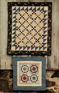 Edredones pequeños chatarra 1 patrón de edredón de pared arte popular primitivo estrella ráfagas nueve  - Imagen 1 de 2