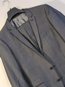 Next Slim fit men's grey faded stripe 2 Pcs suit chest 40R,Waist 32R,used vgc - Picture 1 of 12