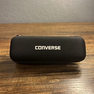 Converse Eyeglass Case Semi Hard Case with Zipper Closure Color Black 6.5" x 2" - Picture 1 of 4
