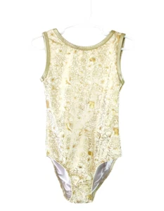 Disney Princess Belle one piece little girls golden swimsuit Size 5/6 - Picture 1 of 11