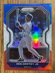 2021 PRIZM RED WHITE & BLUE PRIZM PARALLEL #19 KEN GRIFFEY JR MARINERS BEAUTY!! - Picture 1 of 5
