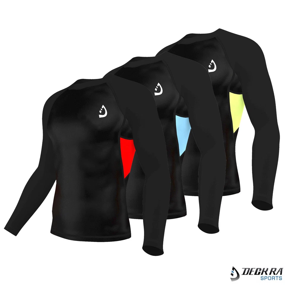 Mens Compression Shirt Base Layer Long Sleeves Skin Fit Gym Running Yoga Tights - Image 1 of 1