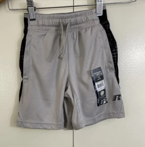 Russell Dri-Power 360 Boy’s Core Short Size XS (4-5) Gray Black - Picture 1 of 12