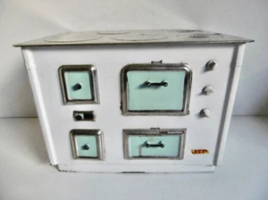 RARE GRANDE CUISINIÈRE JEP EN TÔLE PEINTE ÉPOQUE UNIS FRANCE 31 x 22 x Ht 21 cm - Imagen 1 de 17
