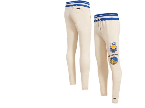NWT Pro Standard Golden State Warriors Cream Retro Fleece Sweatpants Sz-M Cover