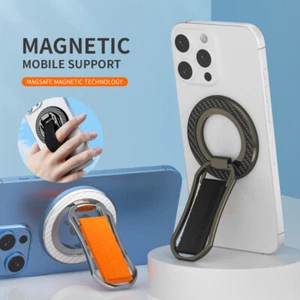 For Phone Grip Magnetic Phone Ring Holder Grip Kickstand Strap Magnetic New - Zdjęcie 1 z 17