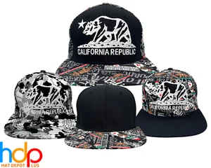 Gorra gorra con estampado plano Bill Cali bandera oso de la República de California - Imagen 1 de 35