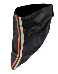 Pañuelo de cuero para el cuello motociclista Chopper forro polar calentador de cuello bufanda pañuelo triangular - Imagen 1 de 1