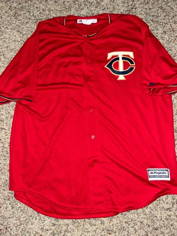 Minnesota Twins Jersey Joe Mauer Men's XXL Majestic Red Cover