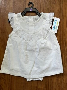Bnew Carter s Child of Mine Baby Girl Eyelet One Piece Dress sizes 3-6, 6-9, 12m - Picture 1 of 5