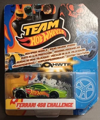 Hot Wheels - 458 Challenge - HWTF Team Hot Wheels - Carded International Variant - Image 1 of 4