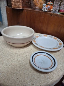 Shenango Inca Ware Soup Bowl, Butter Pat,and Saucer - Picture 1 of 14