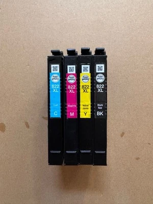 Set Epson 822XL Black/Cyan/Magenta/Yellow Ink Cartridge ALL XL Read* - Image 1 of 3