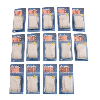 Leviton C2627-25I Ivory 25' Duplex Phone Line Extension Cords 6Wire RJ11 14-Pack - Image 1 of 4