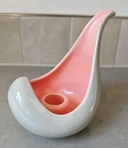 Red Wing Pottery 1409 Kerzenständer grau rosa Träne Mid Century MCM - Bild 1 von 8