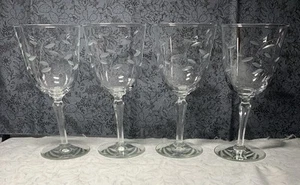 4 copas de vino/agua Libbey transparentes barridas por el viento de 7 pulgadas - Imagen 1 de 9