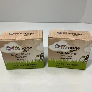 CMYimage Ink Cartridges Compatible With 67XL Black & 67XL Tri-color - Picture 1 of 4