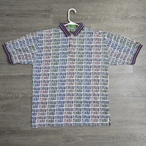 Vintage Grand Slam Munsingwear Penguin Polo Shirt Abstract Art Mens M - Picture 1 of 16