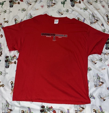 Vintage Y2K Anaheim Angels Baseball 2000 Red T Shirt Sz XXL Cover
