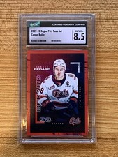2022-23 Regina Pats Team Set Connor Bedard Pre Rookie CSG Graded Card PSA RC NM