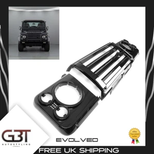 LAND ROVER DEFENDER FRONT SVX STYLE GRILLE & HEADLAMP SURROUND ORIGINAL LIGHTS - Picture 1 of 10