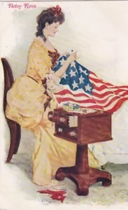 Betsy Ross Sewing The American Flag - Picture 1 of 2