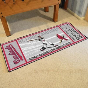 MLB Retro - 1930 St. Louis Cardinals Ticket Runner Rug - 30in. x 72in. - Picture 1 of 5