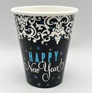 Elegant New Year's Eve Holiday Black Cocktail Party 9 oz. Paper Cups - Picture 1 of 1