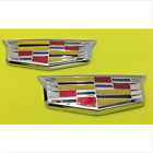 2 X  Cadillac Emblem Car Badge Decal Sticker CTS SRX STS ATS XLR SLS CT6   SET