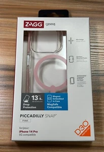 NUEVA ZAGG Gear4 Piccadilly Funda Magnética a Presión para iPhone 14 Pro (6.1") Transparente/Rosa - Imagen 1 de 5