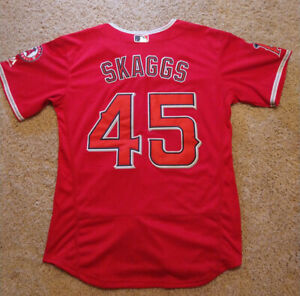 Tyler Skaggs 45 Angels MLB majestic jersey sized 40. Authentic collection. 
