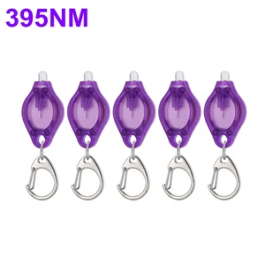 5er Pack UV LED Schlüsselanhänger Mini Taschenlampe 395nm UV Schwarz Taschenlampe UV Schwarzlicht - Bild 1 von 7