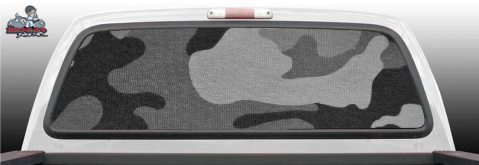 Классический камуфляж камуфляж ткани серый Perf заднее окно графическая наклейка внедорожник грузовик автомобиль - Изображение 1 из 2