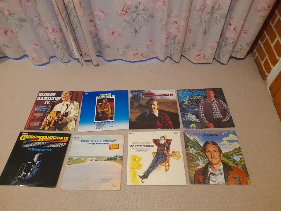 Collection of 8 George Hamilton IV vinyl LPs Texas Highway Best Records Country - Image 1 of 1
