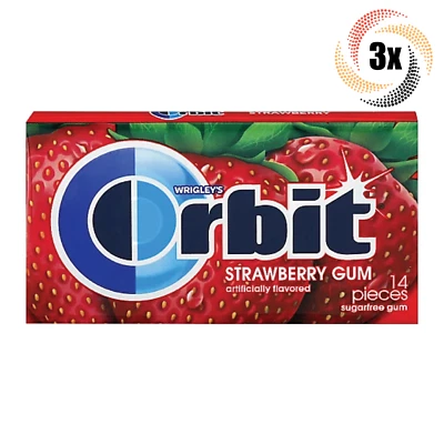 3x Packs Orbit Strawberry Sugarfree Gum | 14 Pieces Per Pack | Fast Shipping - Image 1 of 4