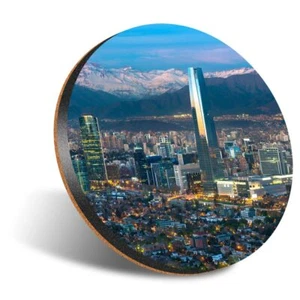 1 x Round 12cm Coaster - Costanera Skyscraper Santiago Chile #44733 - Picture 1 of 1