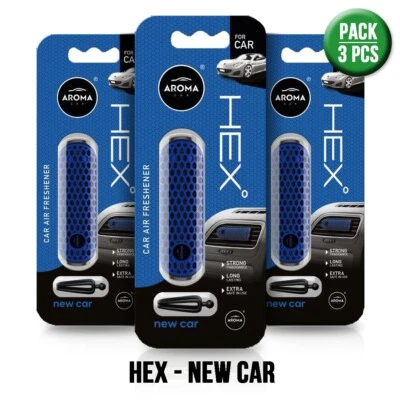 AROMA CAR Deodorante profumo auto bocchetta HEX New car - Pack 3 pz