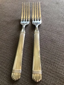 Retroneu ESPRIT Stainless 18/8 Flatware Korea--2 Dinner Forks--VGUC-- - Picture 1 of 9