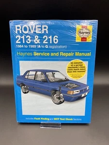 Haynes Rover 213 & 216 1984 To 1989 A-G Registration Service And Repair Manual - Picture 1 of 6
