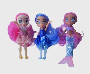 Hairdorables Hairmazing Mini Dolls Purple Lot of 3 Just Play EUC - Picture 1 of 21