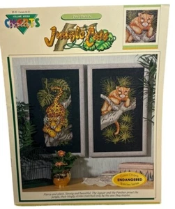 Paul Brents Jungle Cats Cross Stitch Pattern Book #20304 Leopard & Jaguar Design - Picture 1 of 4