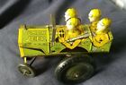 Vintage Marx Jumpin Jeep Litho Tin Wind Up Army Jeep 22 C Read!