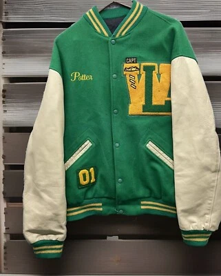 🔥Vintage • Jaqueta Oregon Varsity • Settlemier’s • Swim Captain • Masculina Tamanho 48 XL - Imagem 1 de 4