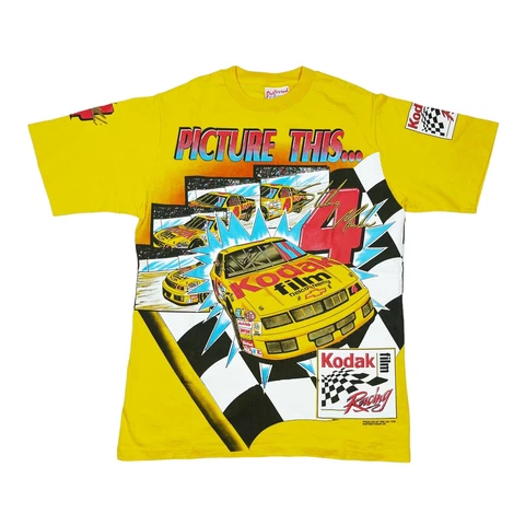 VTG RARE NASCAR STERLING MARLIN KODAK RACING ALL OVER PRINT T SHIRT MENS MEDIUM Cover