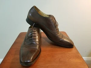 Mercanti Fiorentini Herren Braun Leder Budapester Geteilte Zehe Größe 9M Hergestellt in Italien  - Bild 1 von 10