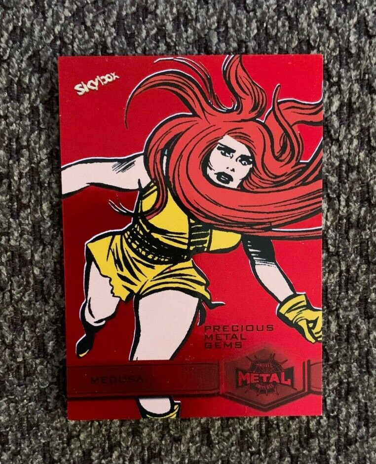 2022 Marvel Metal Universe Spider-Man High Series PMG Red /100 Medusa #151