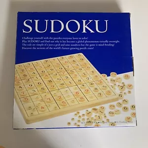 Sudoku Wooden Board Game w/ 81 Game Pieces & 81 Thinking Pieces Fame USA - Picture 1 of 11