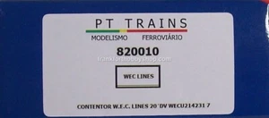 PT TRAINS #820010 HO 20 ' CONTAINER WEC LINES #WECU 214231 7 - Picture 1 of 9